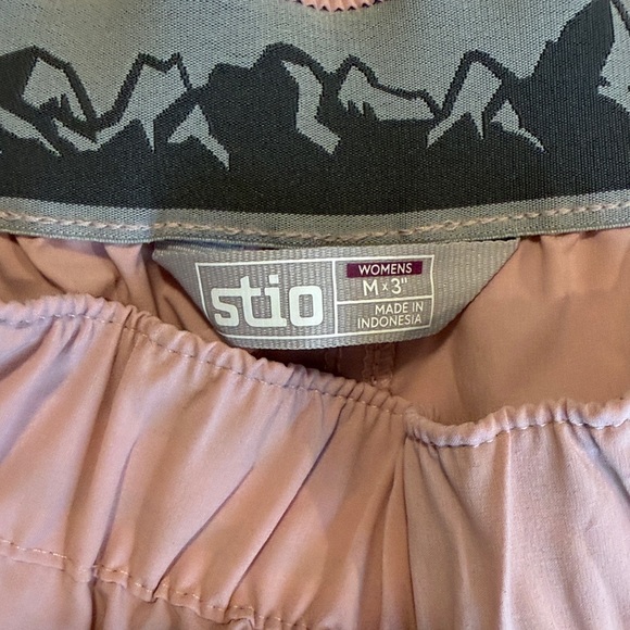 Women's Pink Stio Athletic Shorts - Picture 2 of 3